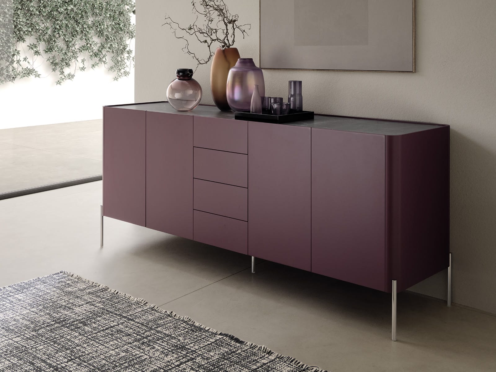 Floating sideboard clearance